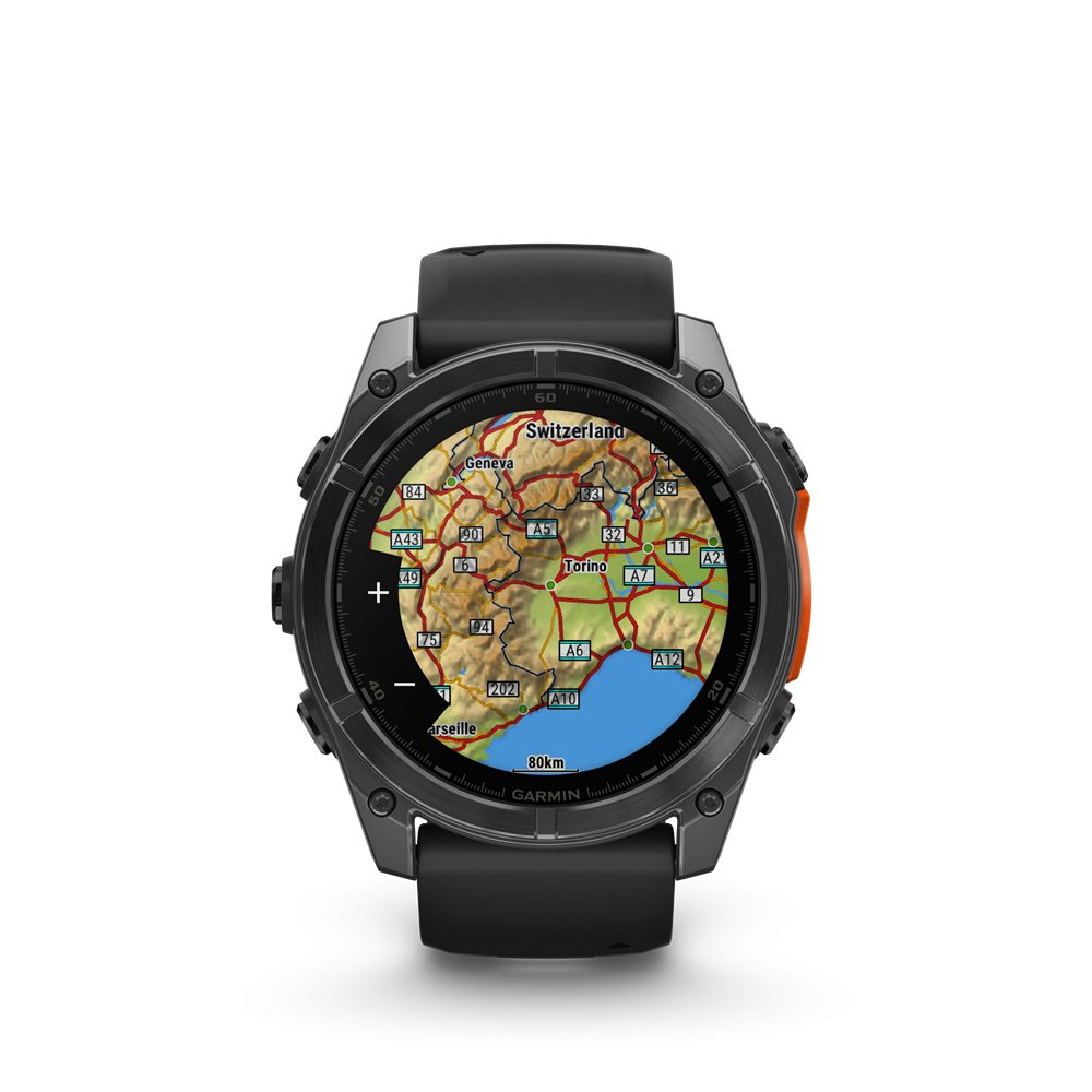 Ceas inteligent Garmin Fenix 8 51 mm AMOLED, culoare gri închis (010-02905-00)